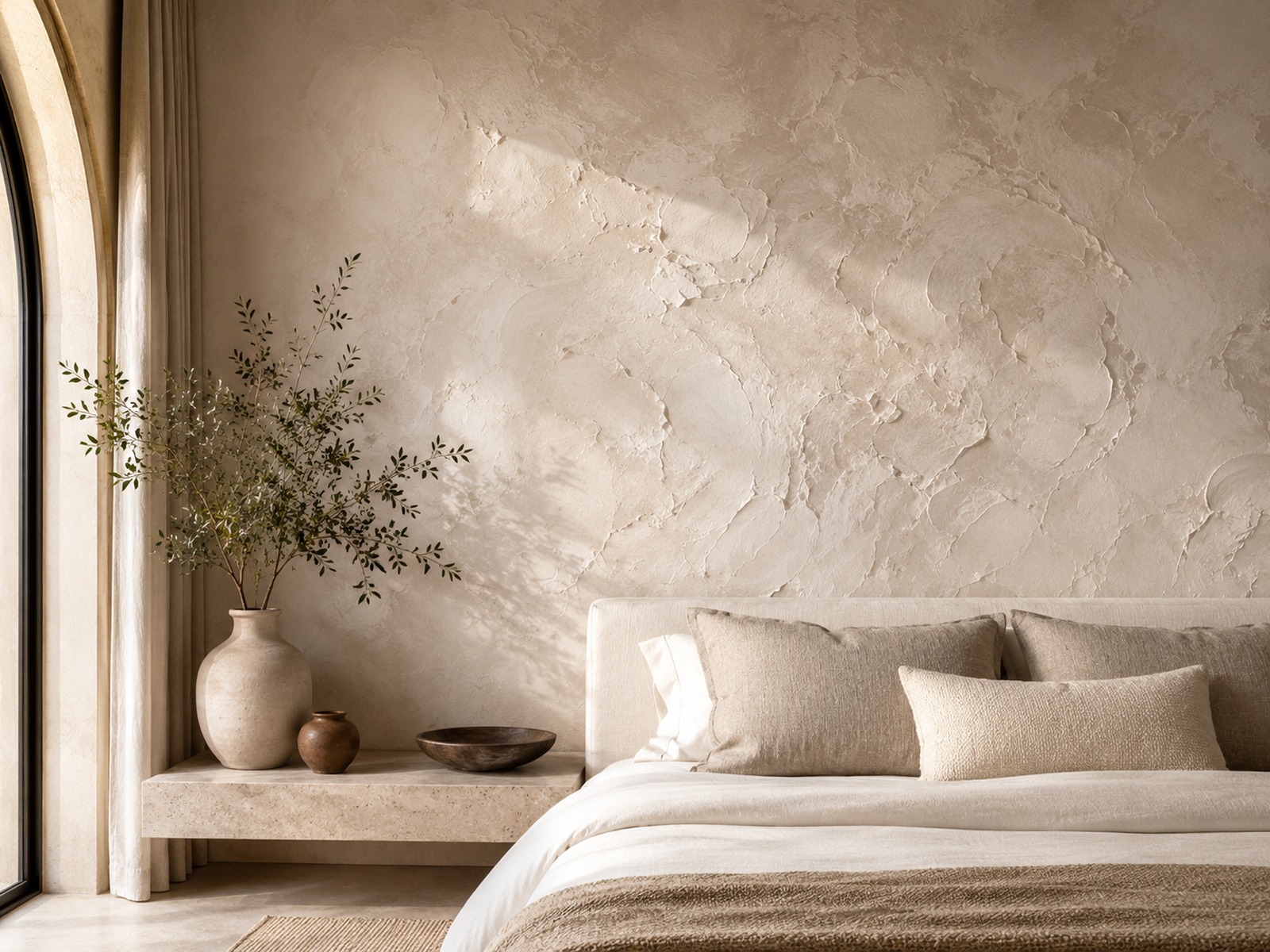 Warm specialty finish in a modern interior
